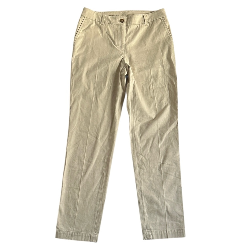 Talbots straight leg chinos, tan color, size 2.